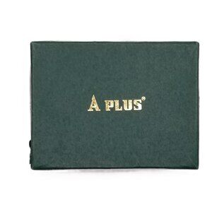 A Plus Playing Cards Double Deck Green Box Gold Trim Red Blue Vintage
